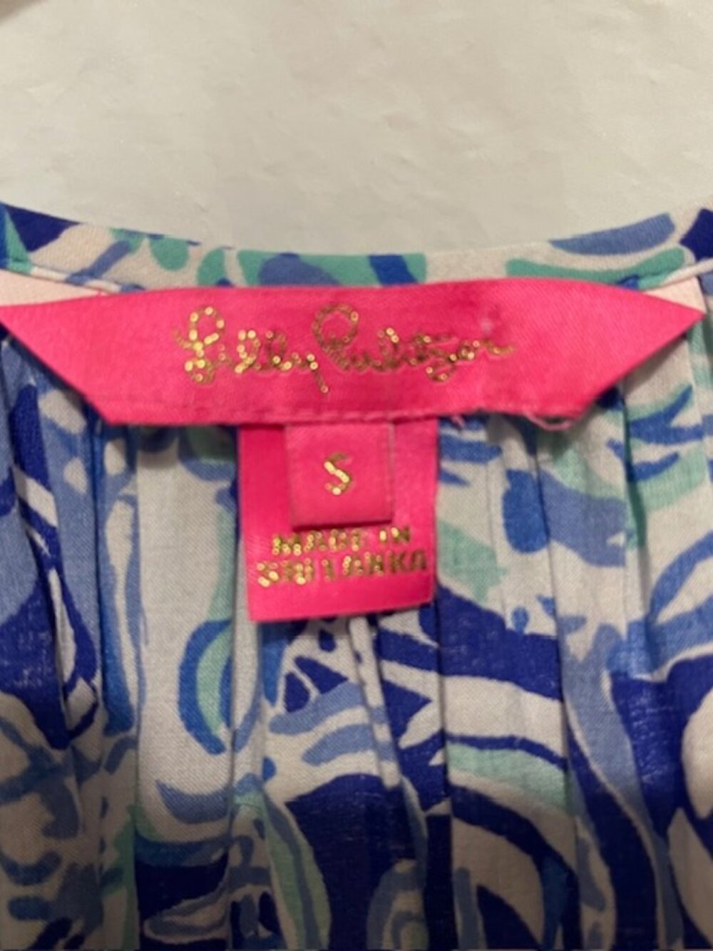 Lilly Pulizer Small Willa Long Sleeve Neck Tie Top - Picture 4 of 6